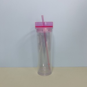 Double Walled <b>Straw</b> <b>Cup</b> With <b>Lid</b> <b>And</b> <b>Straw</b> 16 Oz Transparent Travel Drinkware Set Solid Color For Everyday Use - Product Image 4