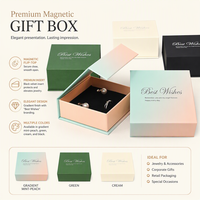 Boîte cadeau haut de gamme avec logo imprimé personnalisé, éponge magnétique, impression quadricolore, menthe, recyclable et biodégradable