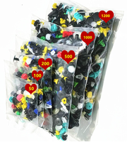 Clips de fixation rapides mixtes durables pour automobile, rivets et attaches en POM/plastique/nylon, nouvelles attaches de pare-chocs pour rénovation/amélioration, 500 pièces/sac