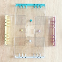 Classeur à anneaux transparent en PVC A5 A6, mini, rechargeable, coloré, à 6 anneaux, pour feuilles mobiles, idéal pour la planification - Vente en gros