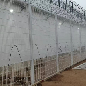 Clôture en treillis métallique soudé à fil barbelé rasoir, anti-escalade, en métal, <span class=keywords><strong>pour</strong></span> prison, avec revêtement <span class=keywords><strong>PVC</strong></span>, panneau de clôture en treillis métallique à fil barbelé rasoir - Product Image 6