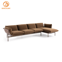 Moderner Minimalistischer Kreativer Metallrahmen Stoff-Sofa Möbel Wohnzimmer Einzelsofa Sessel Hotel Villa Lounge Armlehnstuhl