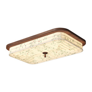 Song Dynasty Aesthetic <b>Ceiling</b> <b>Light</b> Fabric Lampshade Led Changeable Color Surface Mounted For Bedroom Living Room Study - Product Image 2