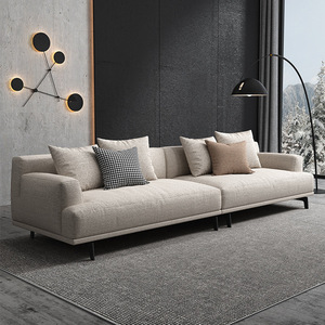 Canapé en tissu minimaliste moderne Technologie nordique Tissu Canapé d'angle 3 places Chaise longue - Product Image 4