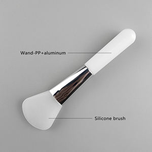 Spatola per <span class=keywords><strong>Trucco</strong></span> in Plastica e Silicone, <span class=keywords><strong>Paletta</strong></span> Cosmetica con Manico per Applicazione Fondotinta - Product Image 4