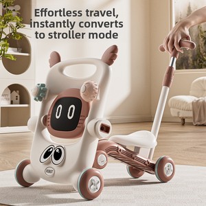 Trotteur évolutif 8 en 1 pour bébé : poussette, table d'activités éducative, jouet musical avec poignée de poussée, siège inclinable - Product Image 4