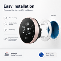 Interruptor Digital Tuya Zigbee para Calefacción por Suelo Radiante, Perilla Redonda, Controlador de Temperatura para Sauna, Termostatos Wifi para Hogar Inteligente