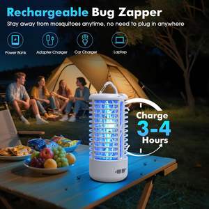 Saijzek 2500mah Rechargeable Portable Bug Zapper Tueur d'insectes moustiques haute efficacité avec <span class=keywords><strong>lampe</strong></span> à LED matériau ABS - Product Image 5