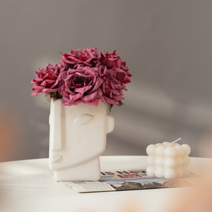 ช่อดอกกุหลาบประดิษฐ์ ดอกไม้ผ้าไหม ตกแต่งบ้านงานแต่งงาน ติดทนนาน - Product Image 5