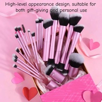Ensemble de 20 pinceaux de maquillage professionnels à double embout, ensemble de pinceaux tout-en-un pour le fond de teint, les fards à paupières et le blush