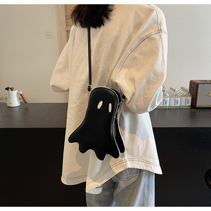 New Niche Halloween Ghost Purse Women Creative Street Spicy Girl Funny Single Shoulder <b>Crossbody</b> PU Leather <b>Bag</b> - Product Image 2