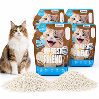 Litière pour chat en tofu OEM ODM, écologique, biodégradable, hautement absorbante, agglomération rapide, sans poussière, contrôle des odeurs supplémentaire