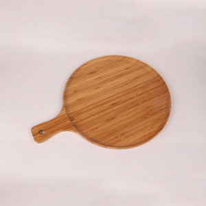 Planche à pizza Yuanfeng en bambou et bois 330x260x12mm avec poignée pour servir steak et fruits - Product Image 3