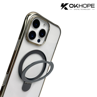 2024 nouveauté dur PC Six couleurs magnétique antichoc métal cadre de caméra pliable support de téléphone étui pour iPhone 15