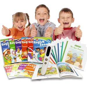 Herramientas de aprendizaje OEM para niños, bolígrafo que habla inglés inteligente, libros para niños, árabe e inglés