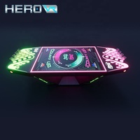 HEROVR Équipement de fête intelligent en acier inoxydable avec LED 16 couleurs, conception modulaire, jeu de Beer Pong multijoueur