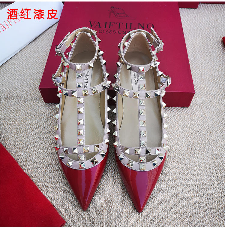 claret red patent leather