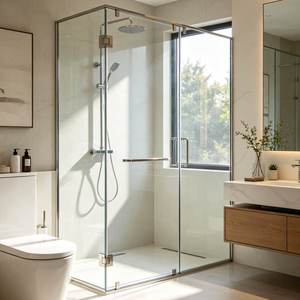 Panneau de verre de sécurité entièrement trempé transparent 8/10 mm / Verre trempé pour porte de douche et décoration de cloison de salle de bain - Product Image 1