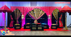 Cortinas de fondo Multicolor para eventos mahndi, telones de fondo coloridos para eventos de boda, fondo Floral Multicolor para noche - Product Image 3