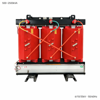 Transformateur sec à résine coulée cuivre/aluminium 500 kVA 2500 kVA 10 kV/0,4 kV IEC 60076 Triphasé SCB