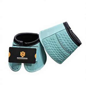 Protège-jambes d'équitation respirants en néoprène/polyester/caoutchouc, couleur et logo personnalisables, protection des jambes, sécurité, vente en gros - Product Image 1