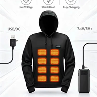 Sweat à capuche chauffant USB pour homme 2026, 38 zones chauffantes, interrupteur 4 directions, pour la chasse et le camping en extérieur en hiver