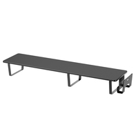 Support pour moniteur de jeu de bureau à double écran NOUVEAU Métal Bois étendu avec support vertical pour ordinateur portable pour bureaux d'ordinateur