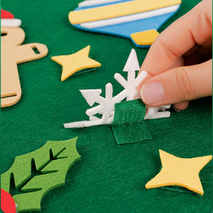 Décorations murales de Noël pour enfants, cadeaux du Nouvel An, ensemble d'accessoires pour arbre de Noël en feutre DIY, cadeau de Noël - Product Image 4