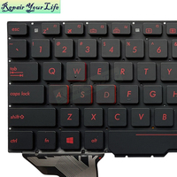 Clavier d'ordinateur portable rétroéclairé 16 broches en anglais américain pour ASUS GL553 ZX53V FX53 FX53V FX553VD FX553VE GL553VW GL753VD, neuf, noir