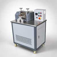 Machine de granulation de plastique, mini moulin à deux rouleaux de bureau, rouleaux de 80 mm, mélangeur de composés PE PP PVC, granulation de laboratoire, CE ISO