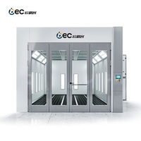 Cabine de peinture ouverte à LED à haut débit d'air et chauffage électrique – Station de préparation polyvalente au design portable pour meubles et pièces automobiles