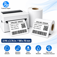 Rouleau d'étiquettes thermiques blanches longues 100x70mm, couchées, auto-adhésives pour codes-barres et entrepôt