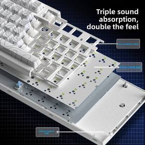 High-end Customized Mechanical Gasket Structure Wired Single Light Backlit Full Key Anti-Ghosting Gaming Competitive <b>Keyboard</b> - Product Image 2