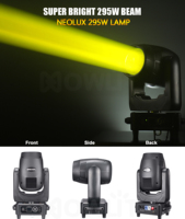 Nuevo diseño de iluminación 295W haz de lámpara luz con cabezal móvil para boda Luz de escenario led
