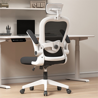 Accoudoir 3D réglable chaise d'ordinateur de bureau chaise de personnel à domicile maille rayée soutien lombaire chaise de bureau en maille pivotante