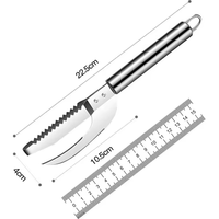 Fournitures de cuisine en acier inoxydable Écailles de poisson Couteau de nettoyage Éplucheur de peau de poisson