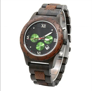 Reloj de Madera Hecho a Mano, Reloj de Cuarzo Cronógrafo Personalizado, Relojes de Madera para Hombre, Reloj de Pulsera de Lujo con Movimiento Mecánico - Product Image 4