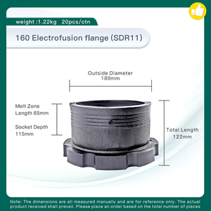 PE100 <span class=keywords><strong>HDPE</strong></span> 160มม. SDR11ท่อพลาสติกสำหรับโรงงาน-อิเล็กโทรฟิวชั่นขั้วอะแดปเตอร์หน้าแปลนผิวเรียบสำหรับน้ำประปา - Product Image 4