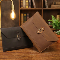 Porte-documents en cuir véritable pour homme, protection pour ordinateur portable, étui durable gaufré, sac organisateur pour ordinateur, promotionnel