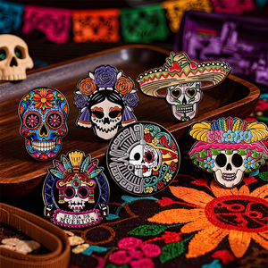 Broches de Esmalte al por Mayor del Día de Muertos, Regalo para el Festival de Carnaval Mexicano, Insignias, Arte Folclórico Nahua, Recuerdo Metálico Personalizado para Desfiles - Product Image 4