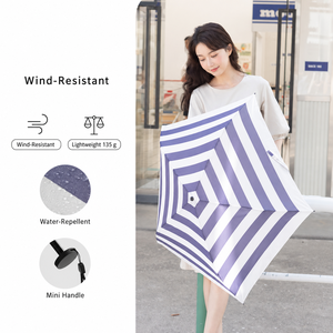Lightweight 135g Manual Open OEM 8m/s <b>Windproof</b> Woman Mini Pocket Minimalist Design Three Folding <b>Umbrella</b> With Logo Printing - Product Image 2