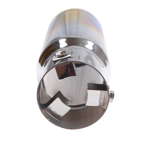 Silenciador de coche Universal 8,5 "Punta de tubo de escape ajustable de largo 2,5" entrada 3 "salida plata Punta de tubo de escape de acero inoxidable - Product Image 3