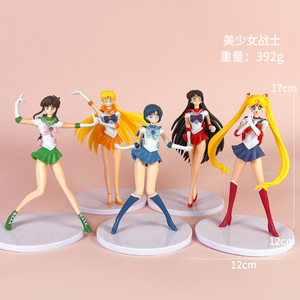 5 mô hình hoạt hình anime Mô hình nhân vật thủy thủ mặt trăng tsukino Usagi đồ trang trí mô hình hành động Anime - Product Image 6