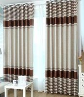 Vente en gros, top ventes, rideaux occultants jacquard à rayures imprimées en relief pour la décoration du salon et de la maison