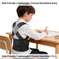 Corrector de Postura para Niños, Protección Profesional, Ligero, Transpirable, Cinturón de Soporte Lumbar de Neopreno para Estudiantes