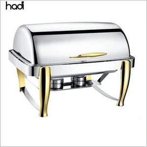 Equipo de Restaurante Económico en Venta, Plato Calentador Hidráulico Oblongo de 9 Litros con Tapa Enrollable Dorada <span class=keywords><strong>para</strong></span> <span class=keywords><strong>Bodas</strong></span> - Product Image 4