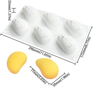Moule à gâteau en silicone multi-tailles en forme de mangues, moule en silicone pour bougies aux fruits le plus vendu, outils à gâteau personnalisables - Product Image 3