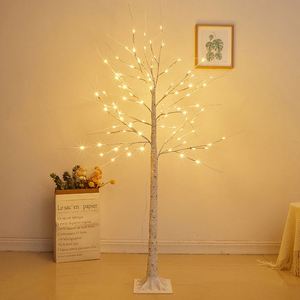 Árbol de Navidad Artificial Luminoso de Abedul con Luces LED de 2-7 Pies, Decoración para Fiestas Navideñas, Adorno para Interiores del Hogar - Product Image 4