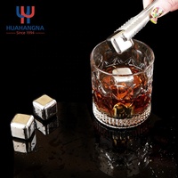Glaçons à whisky de qualité alimentaire, non corrosifs, en acier inoxydable 304, durables, réutilisables, avec pince, ensemble de pierres à whisky