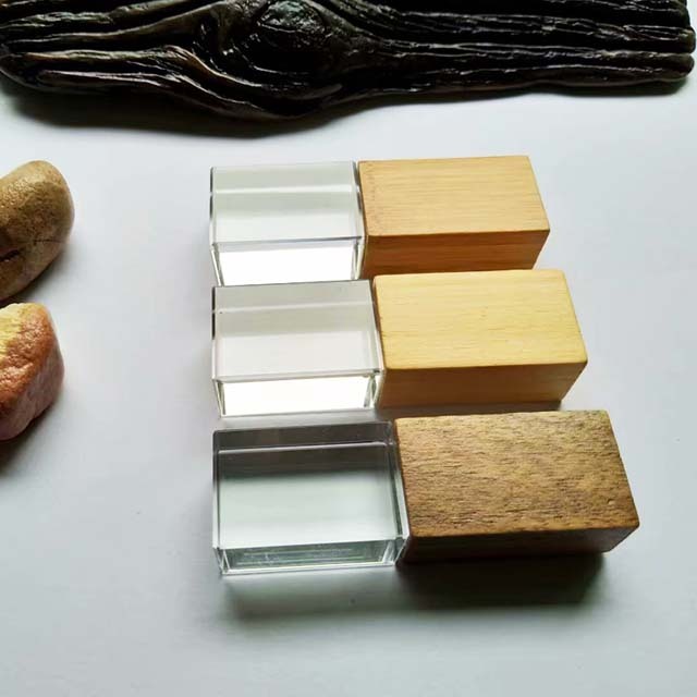 Personalized Crystal Memory Stick Wood USB Keys Wooden USB Flash Drive